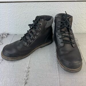 Keen The Slater II Leather Ankle Boots Black Warm Waterproof Men Size 11